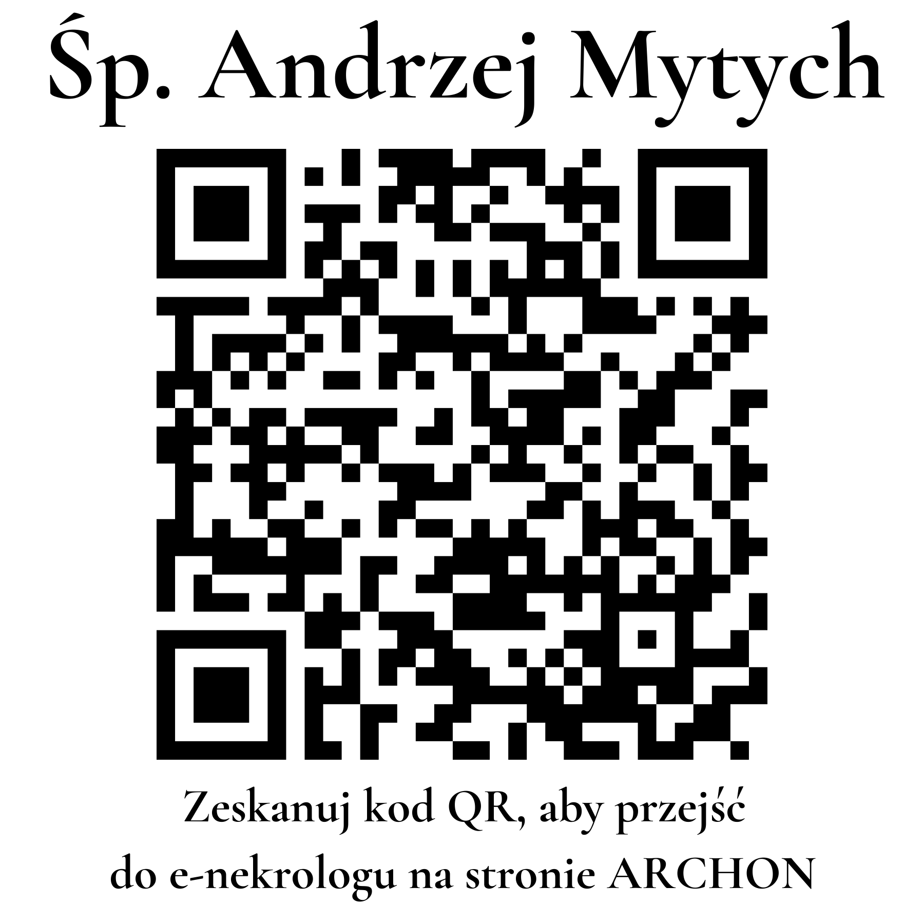 Kod QR do nekrologu Andrzej Mytych