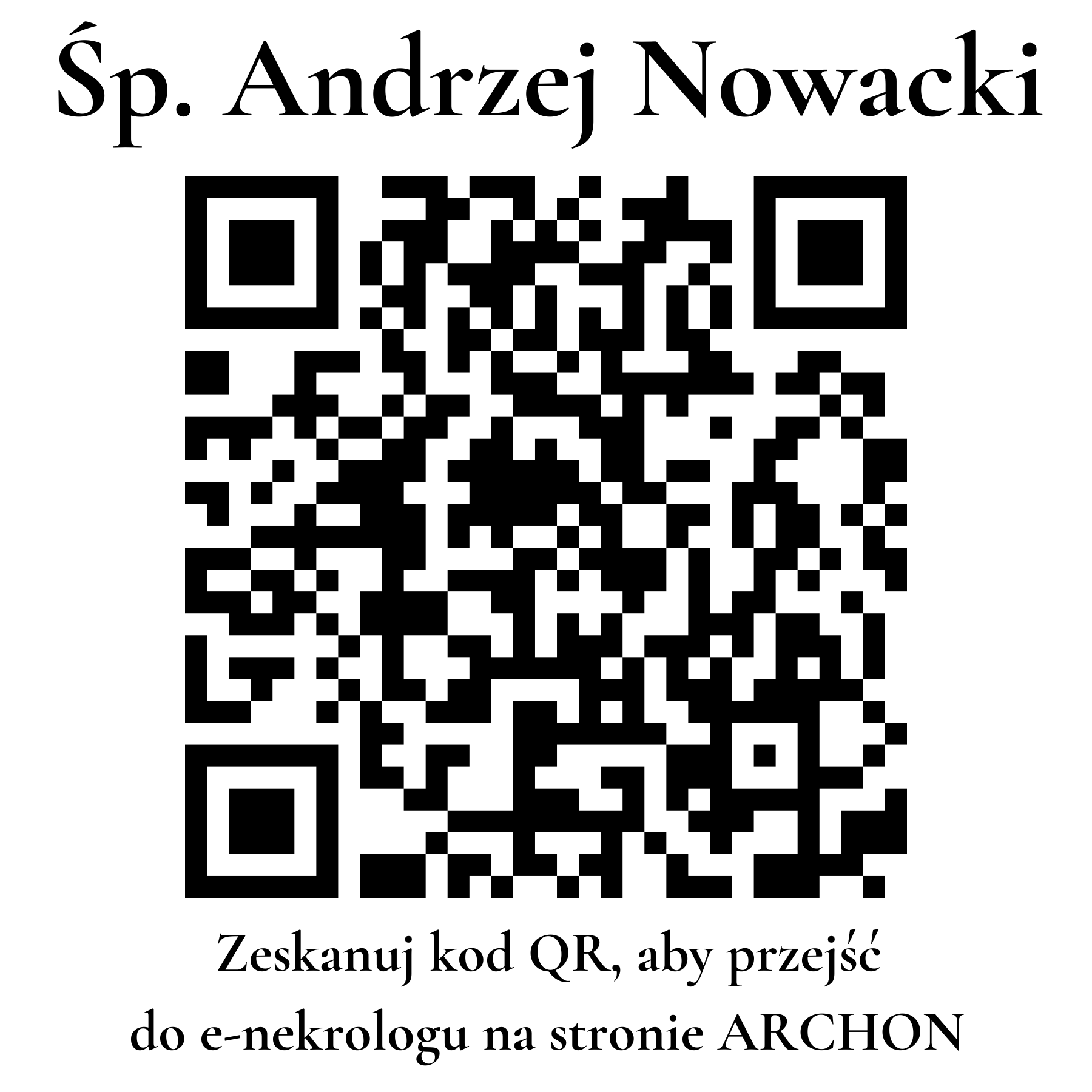 Kod QR do nekrologu Andrzej Nowacki