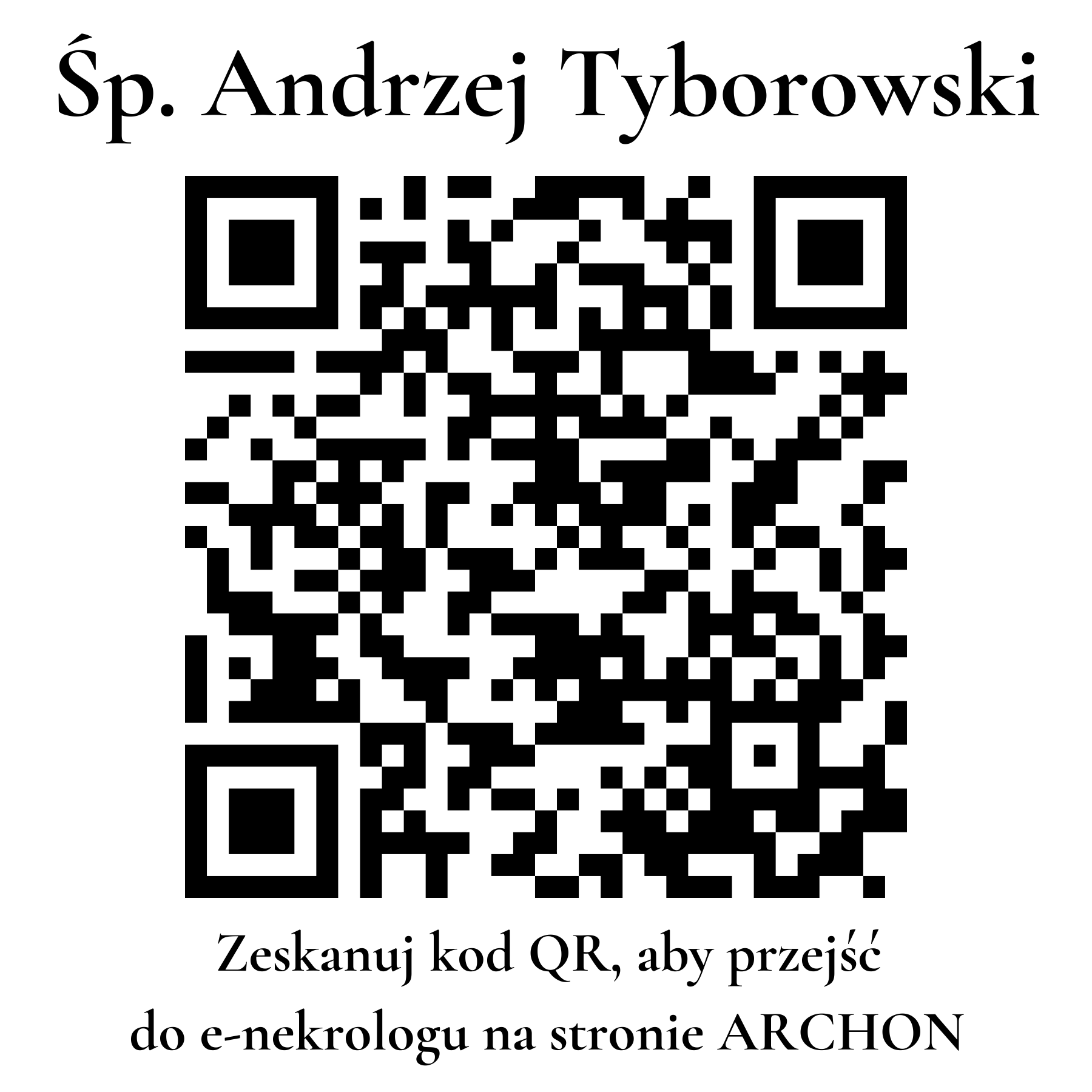 Kod QR do nekrologu Andrzej Tyborowski