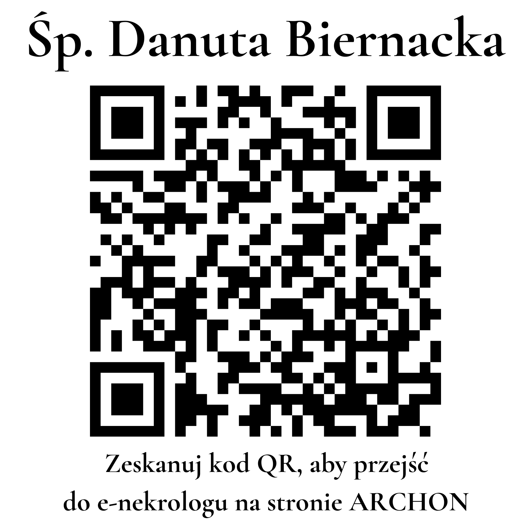 Kod QR do nekrologu Danuta Biernacka