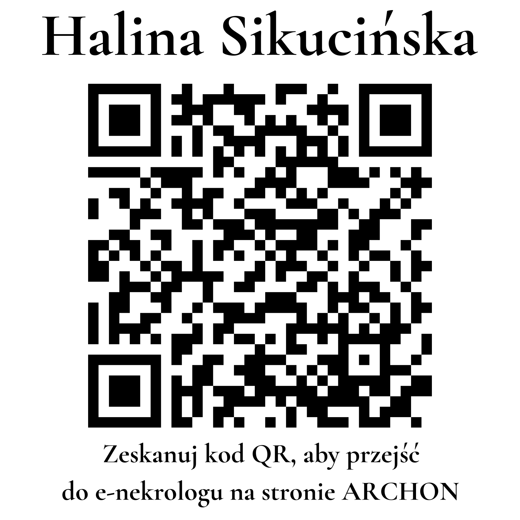 Kod QR do nekrologu Halina Sikucińska