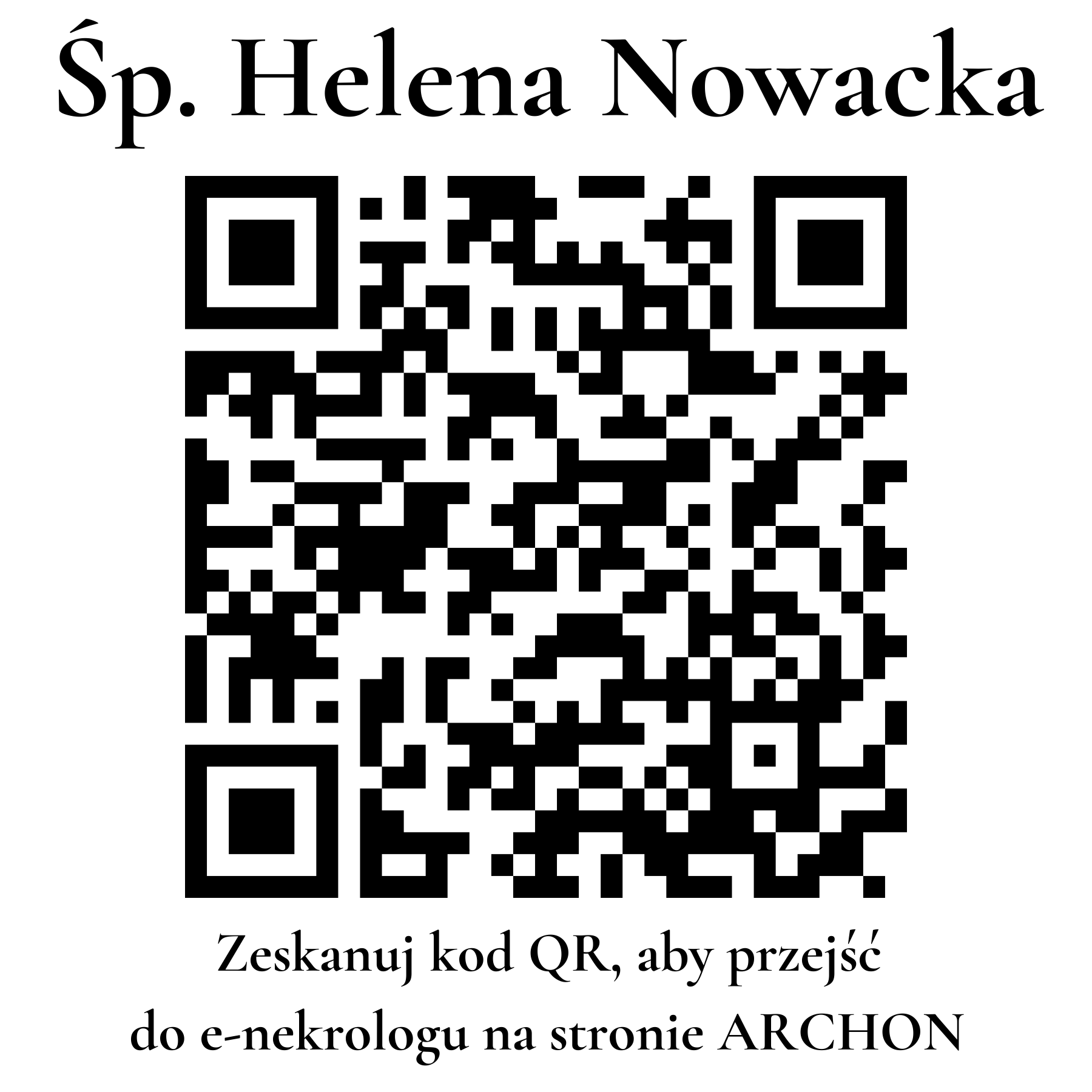 Kod QR do nekrologu Helena Nowacka