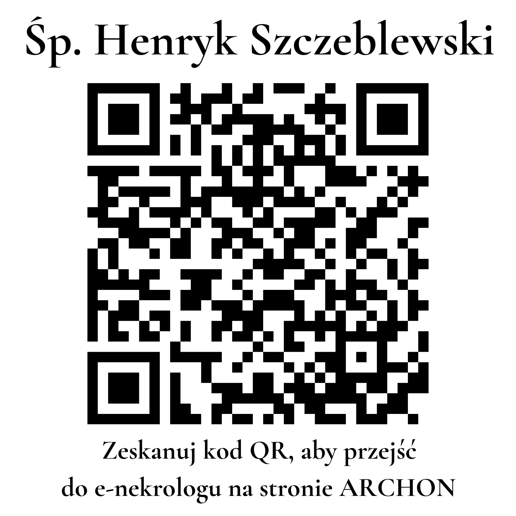 Kod QR do nekrologu Henryk Szczeblewski