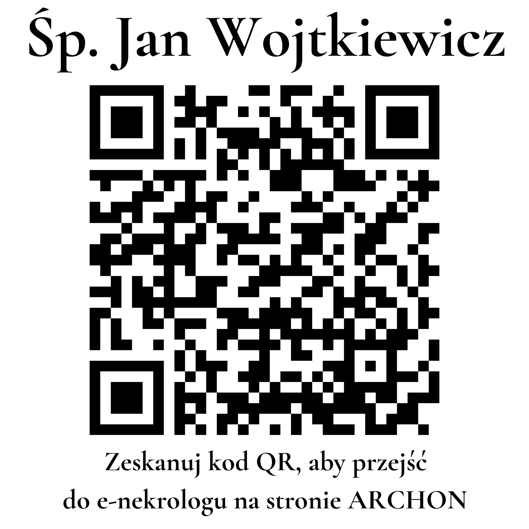 Kod QR do nekrologu Jan Wojtkiewicz