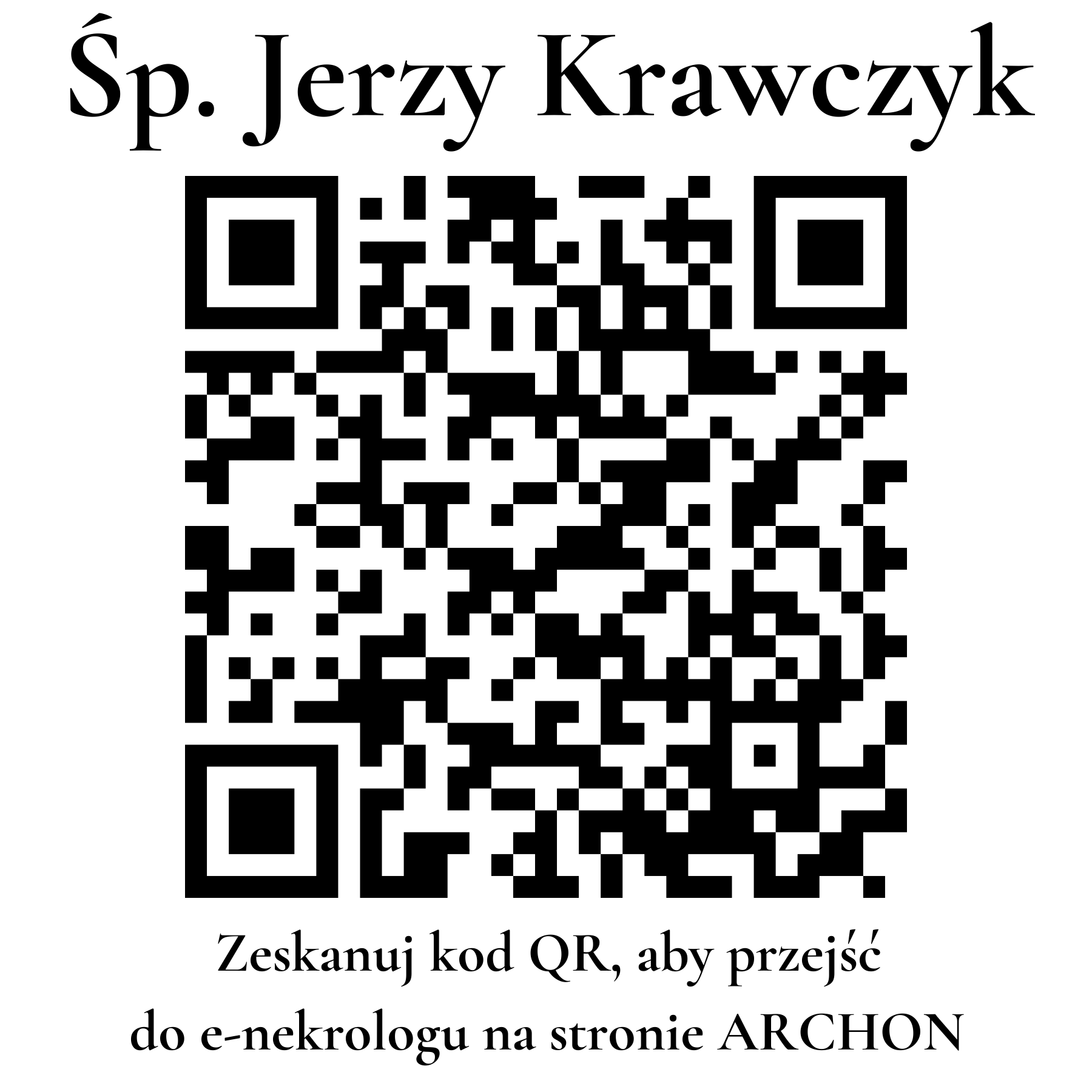Kod QR do nekrologu Jerzy Krawczyk