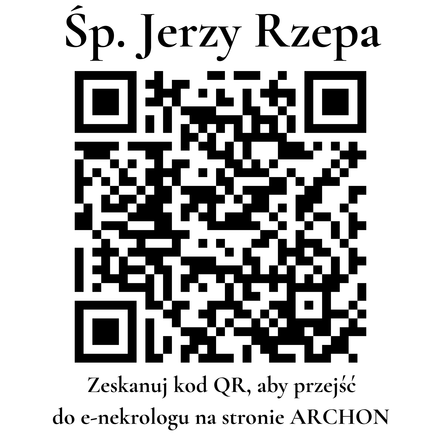 Kod QR do nekrologu Jerzy Rzepa