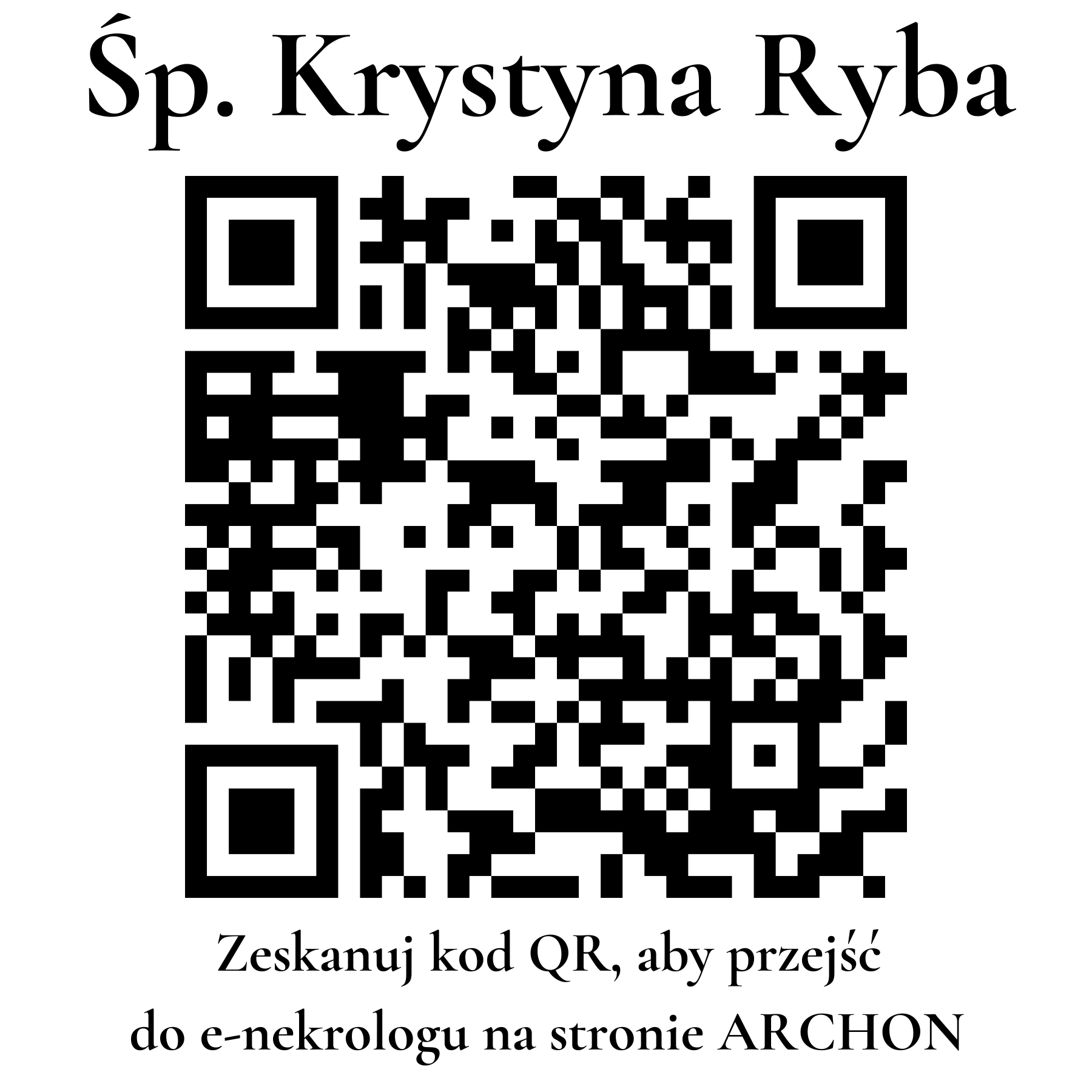 Kod QR do nekrologu Krystyna Ryba