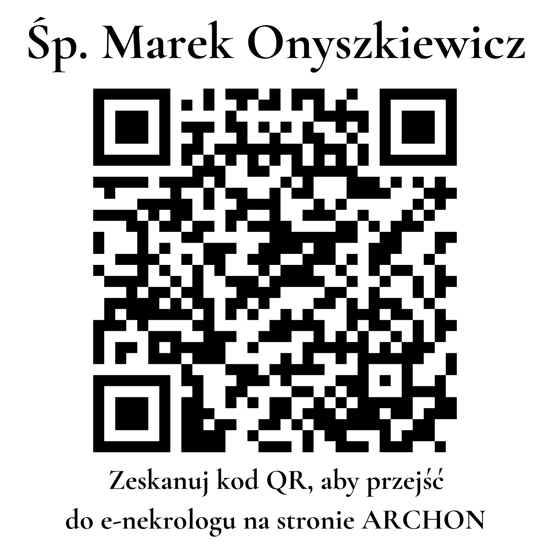 Kod QR do nekrologu Marek Onyszkiewicz