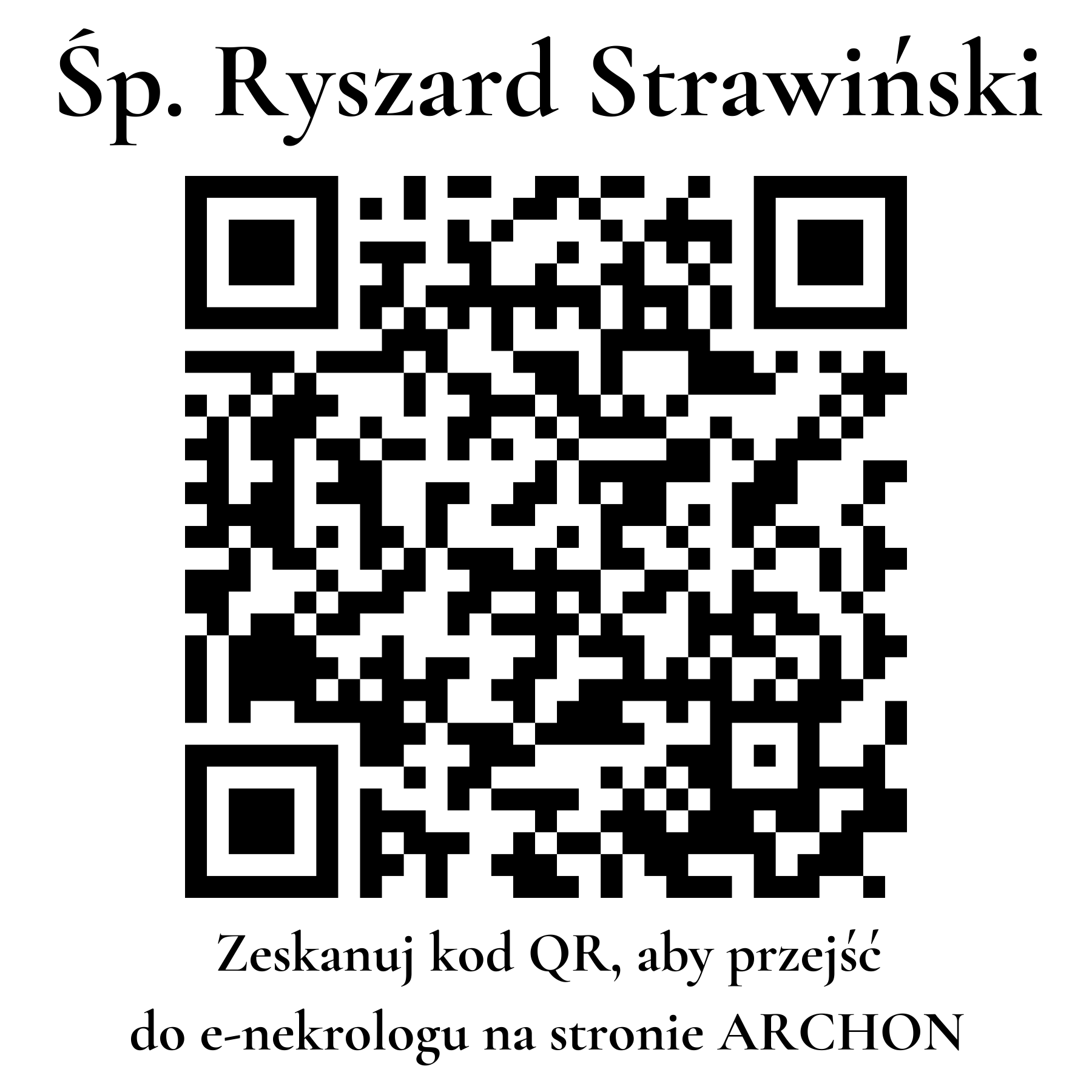 Kod QR do nekrologu Ryszard Strawiński