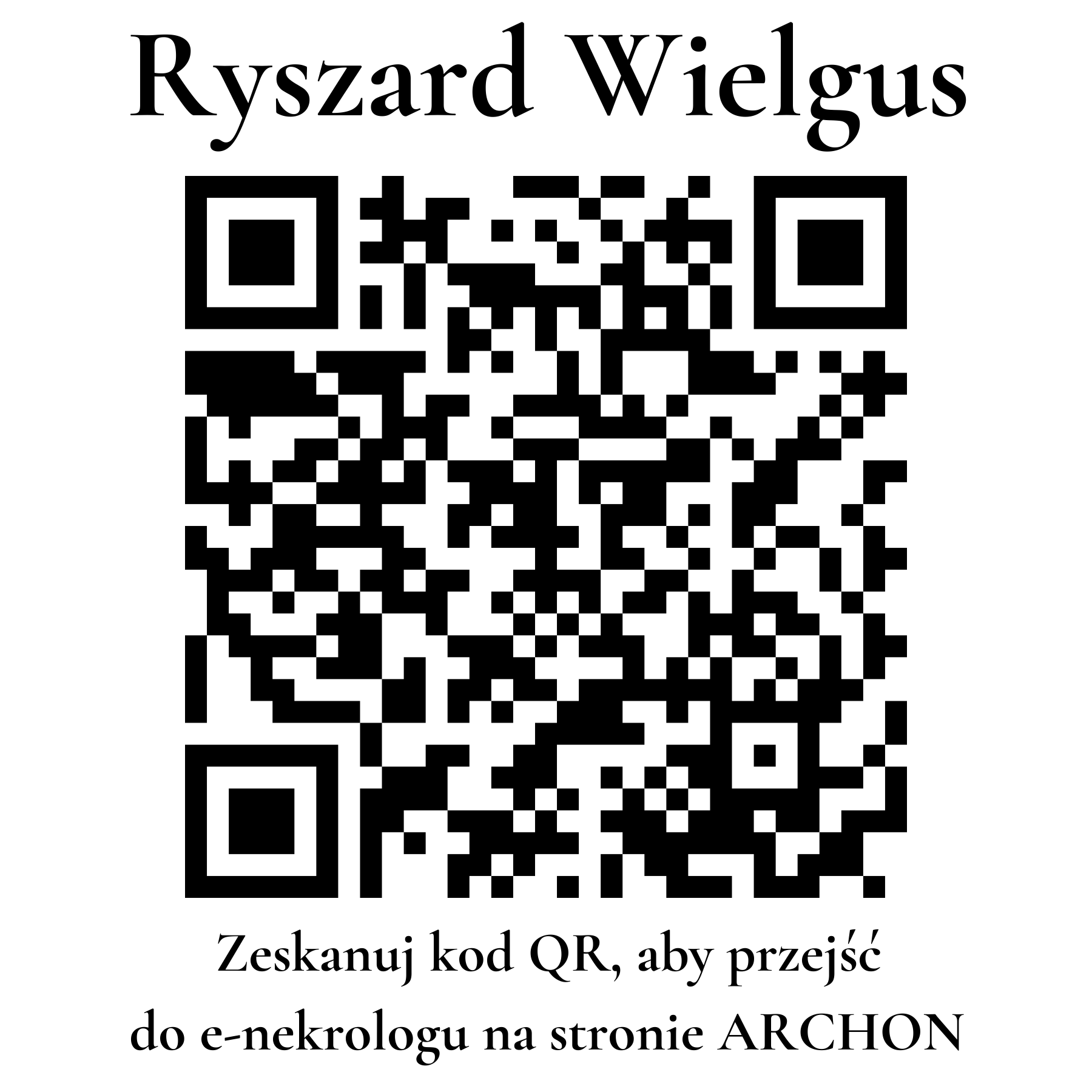 Kod QR do nekrologu Ryszard Wielgus