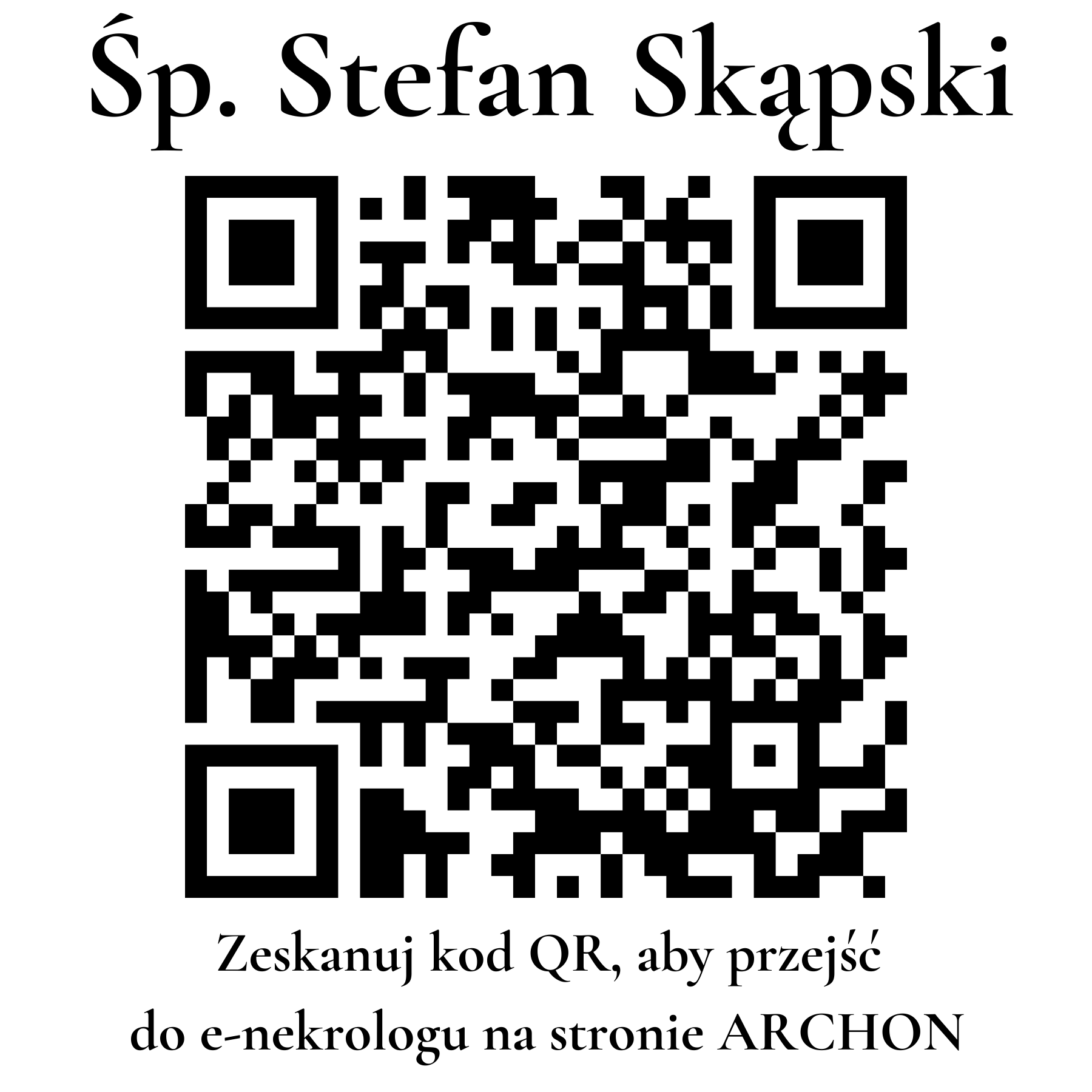 Kod QR do nekrologu Stefan Skąpski