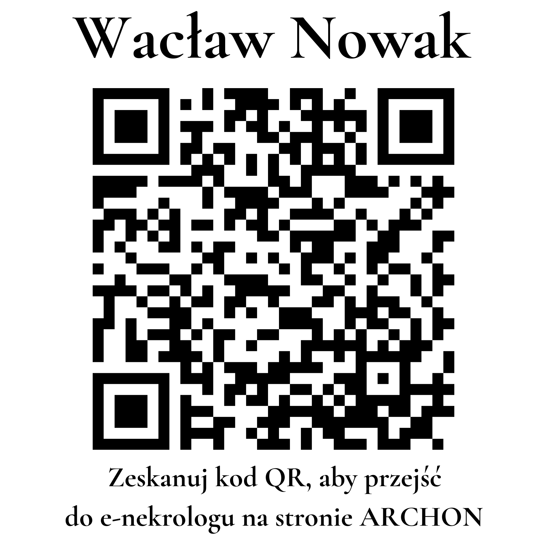 Kod QR do nekrologu Wacław Nowak