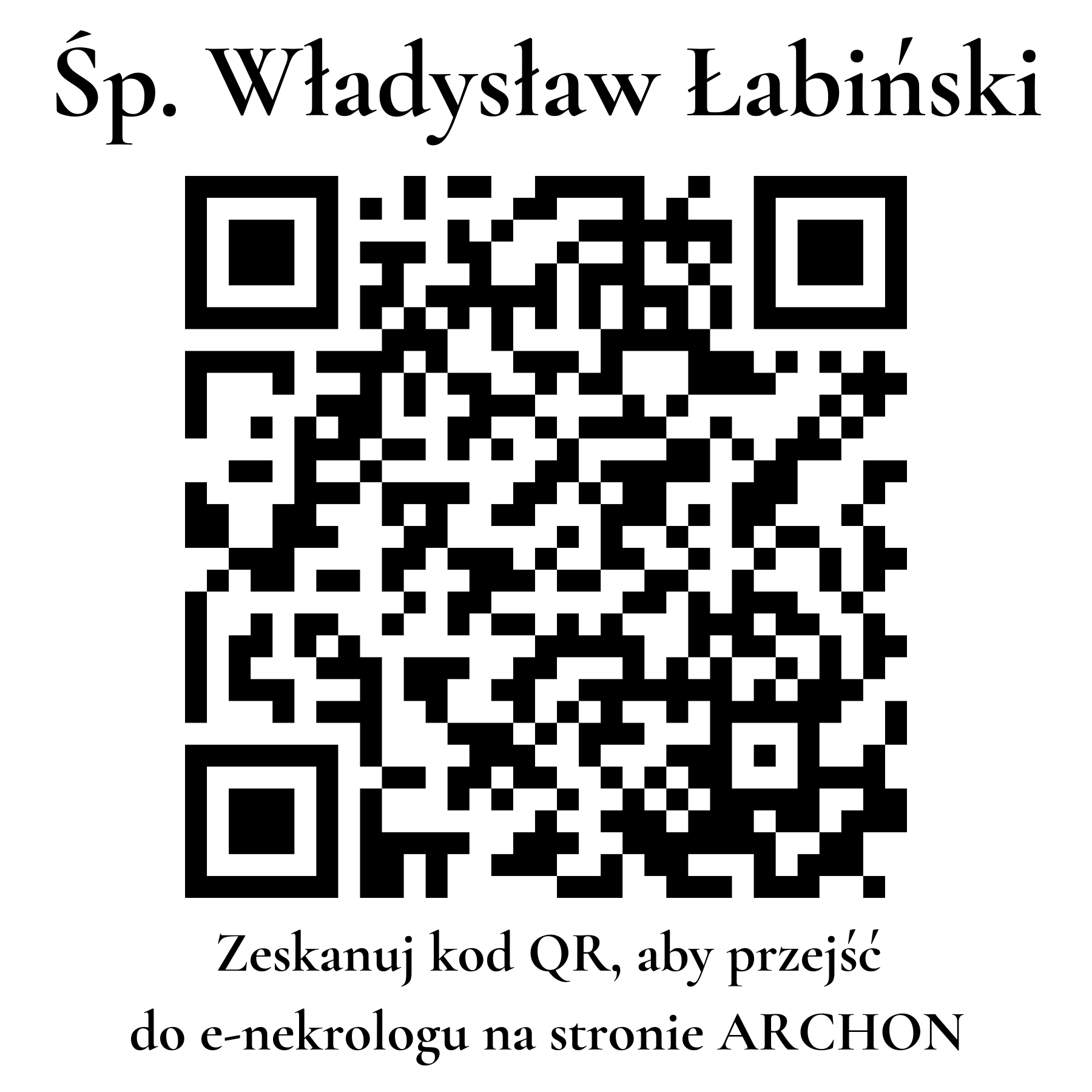 Kod QR do nekrologu Władysław Łabiński