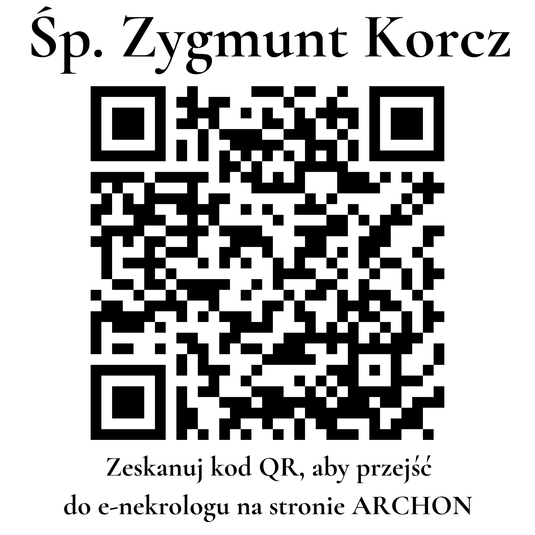 Kod QR do nekrologu Zygmunt Korcz